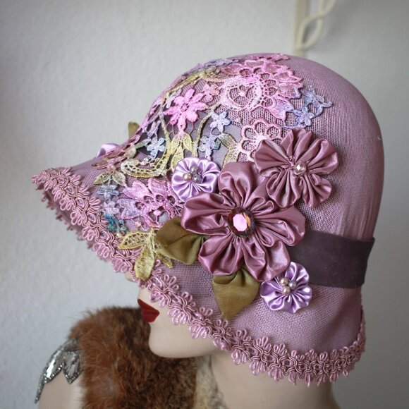 @0s Flapper Garden Party Wide Brim Hat main image 5